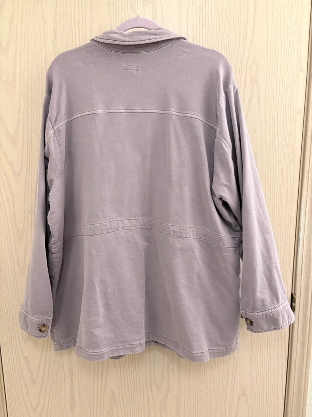 J. Jill Softest Lavender Utility Jacket - Women's Relaxed Button-Front Coat - Picture 2 of 3